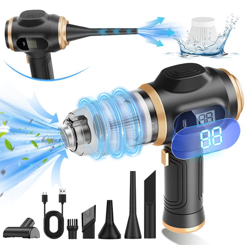 BELBUY Handheld Car Vacuum Cleaner, 19000Pa Vacuum Cleaner and Air Gun, 120W High-Power Wireless Handheld Car Vacuum Cleaner, Equipped with Two Filters and Multiple Nozzles, Suitable for Cars, Homes, Offices, and Pets.