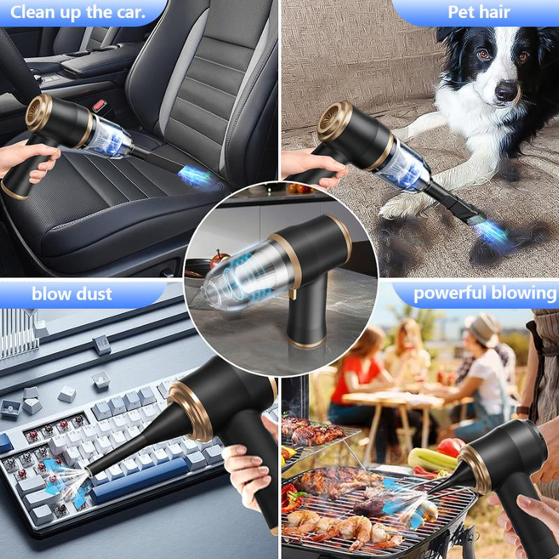 BELBUY Handheld Car Vacuum Cleaner, 19000Pa Vacuum Cleaner and Air Gun, 120W High-Power Wireless Handheld Car Vacuum Cleaner, Equipped with Two Filters and Multiple Nozzles, Suitable for Cars, Homes, Offices, and Pets.