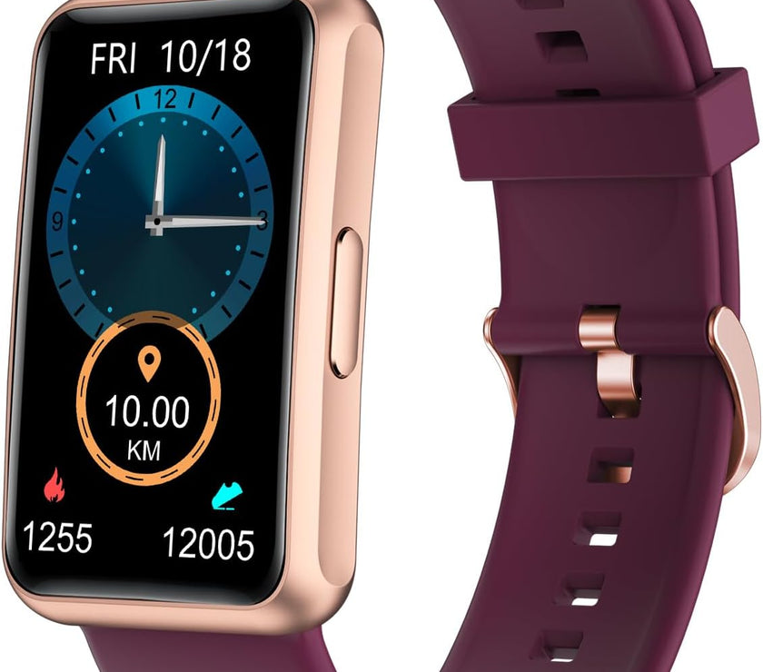 Fitness Tracker No Bluetooth No APP No Phone Needed, Fitness Watch for Men Women Parents IP68 Waterproof with Full Touch Screen Steps Calories Counter Sleep Tracker Alarm Clocks (Purple)