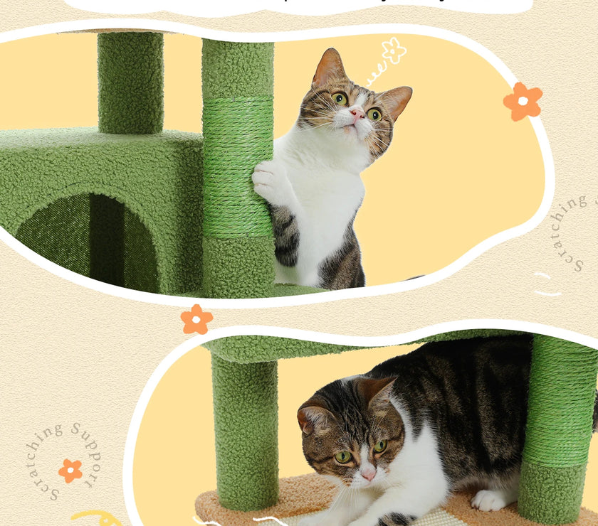 Cat Tree for Large Cats Cat Tower for Indoor Cats with Large Hammock Cat Condo House and Scratching Post Cat Activity Tree