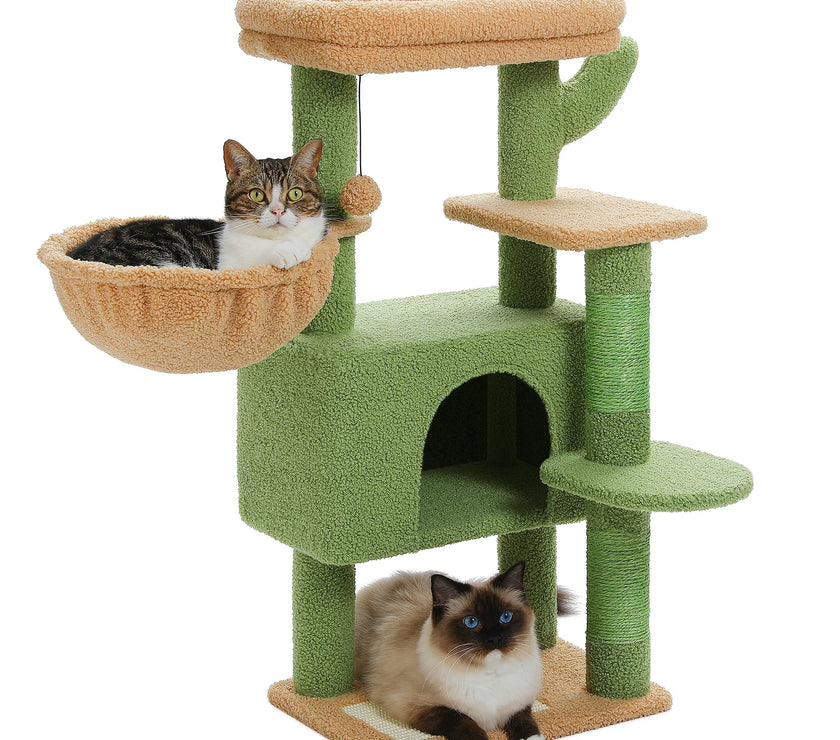 Cat Tree for Large Cats Cat Tower for Indoor Cats with Large Hammock Cat Condo House and Scratching Post Cat Activity Tree