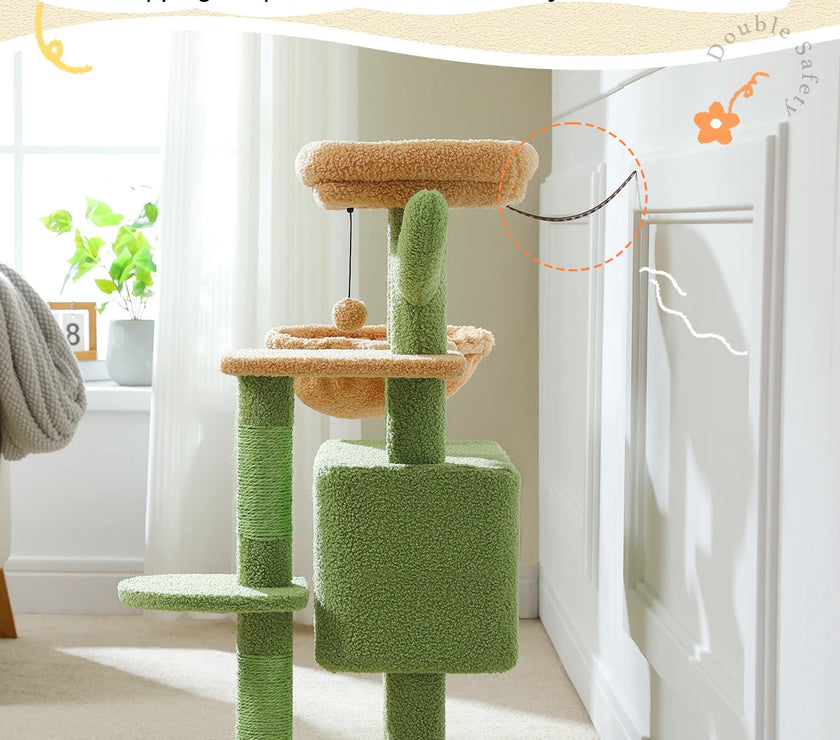 Cat Tree for Large Cats Cat Tower for Indoor Cats with Large Hammock Cat Condo House and Scratching Post Cat Activity Tree